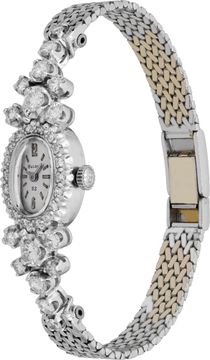 Bulova cocktail watch in 14k white gold