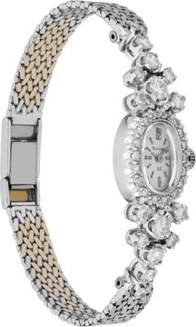 Bulova cocktail watch in 14k white gold