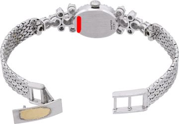 Bulova cocktail watch in 14k white gold