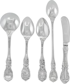 "BURGUNDY" Sterling Silver Flatware set, patented in 1949 by REED & BARTON- 102 PIECES TOTAL