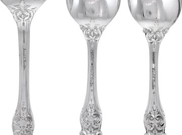 "BURGUNDY" Sterling Silver Flatware set, patented in 1949 by REED & BARTON- 102 PIECES TOTAL