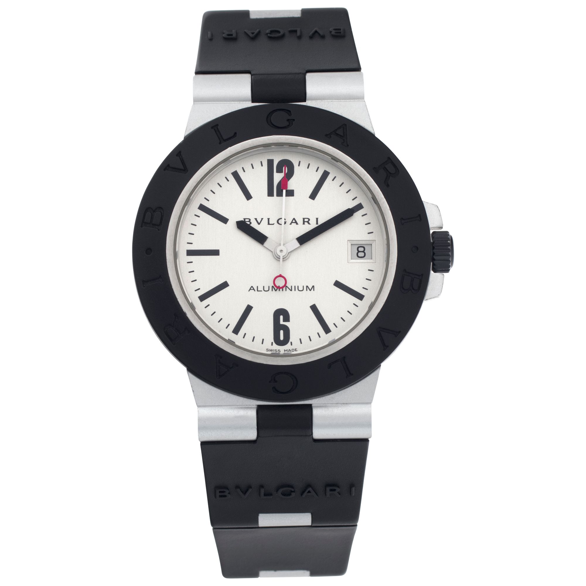 出産祝い Preowned Bvlgari Aluminium AL 38 A Aluminum Silver dial | 時計
