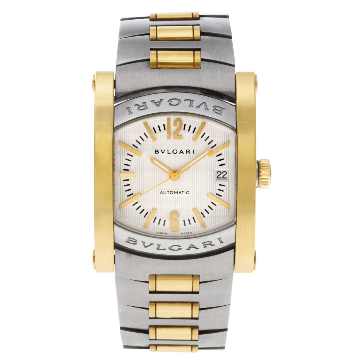 Pre-owned Bvlgari Assioma AA44SG 18k & steel 35mm auto  display picture 3