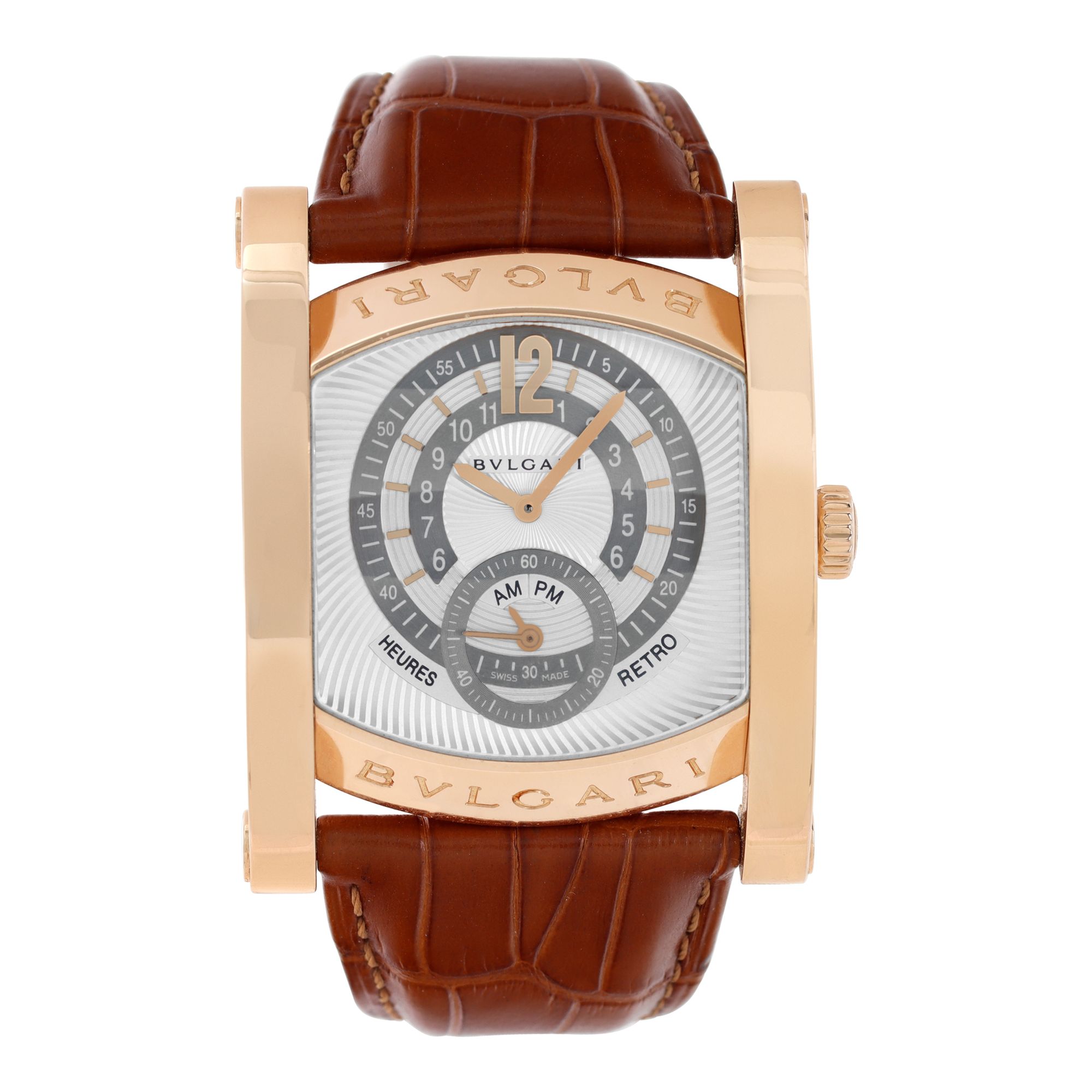 Pre-owned Bvlgari Assioma AA P 48 G HR 18k rose gold 48mm