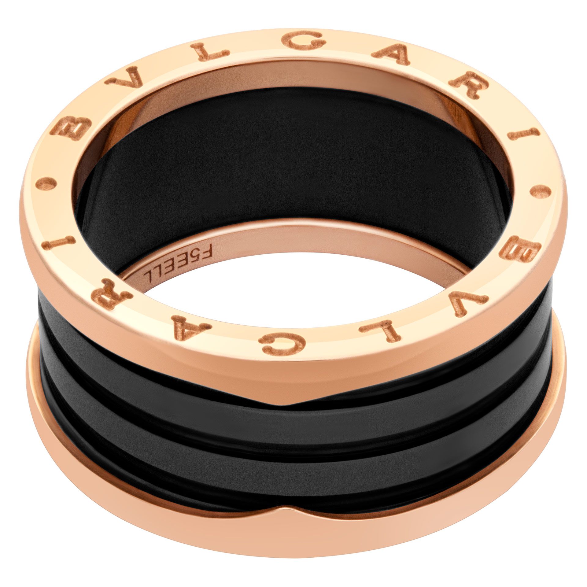 BVLGARI ゴールド ブラック ストライプ リング BVLGARI ゴールド ブラック ストライプ リング BVLGARI ゴールド