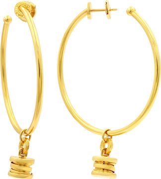 Bvlgari B Zero 1 hoop earrings 18k yellow gold. 1.75 inch diameter