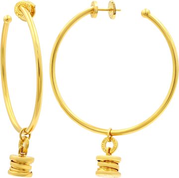 Bvlgari B Zero 1 hoop earrings 18k yellow gold. 1.75 inch diameter
