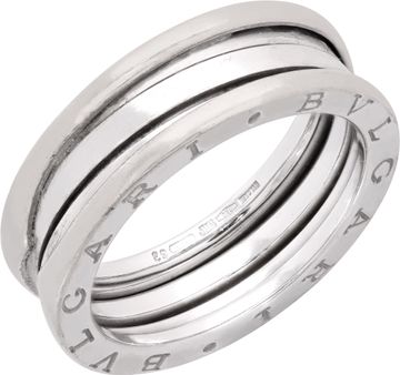 Bvlgari B Zero 1 ring in 18k white gold. Euro ring size 63 (US size 10.25). Width 10mm