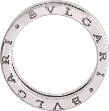 Bvlgari B Zero 1 ring in 18k white gold. Euro ring size 63 (US size 10.25). Width 10mm
