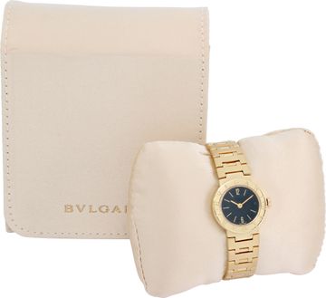 Bvlgari Vintage BB 23 GGD 18k Yellow Gold Black dial 23mm Quartz watch