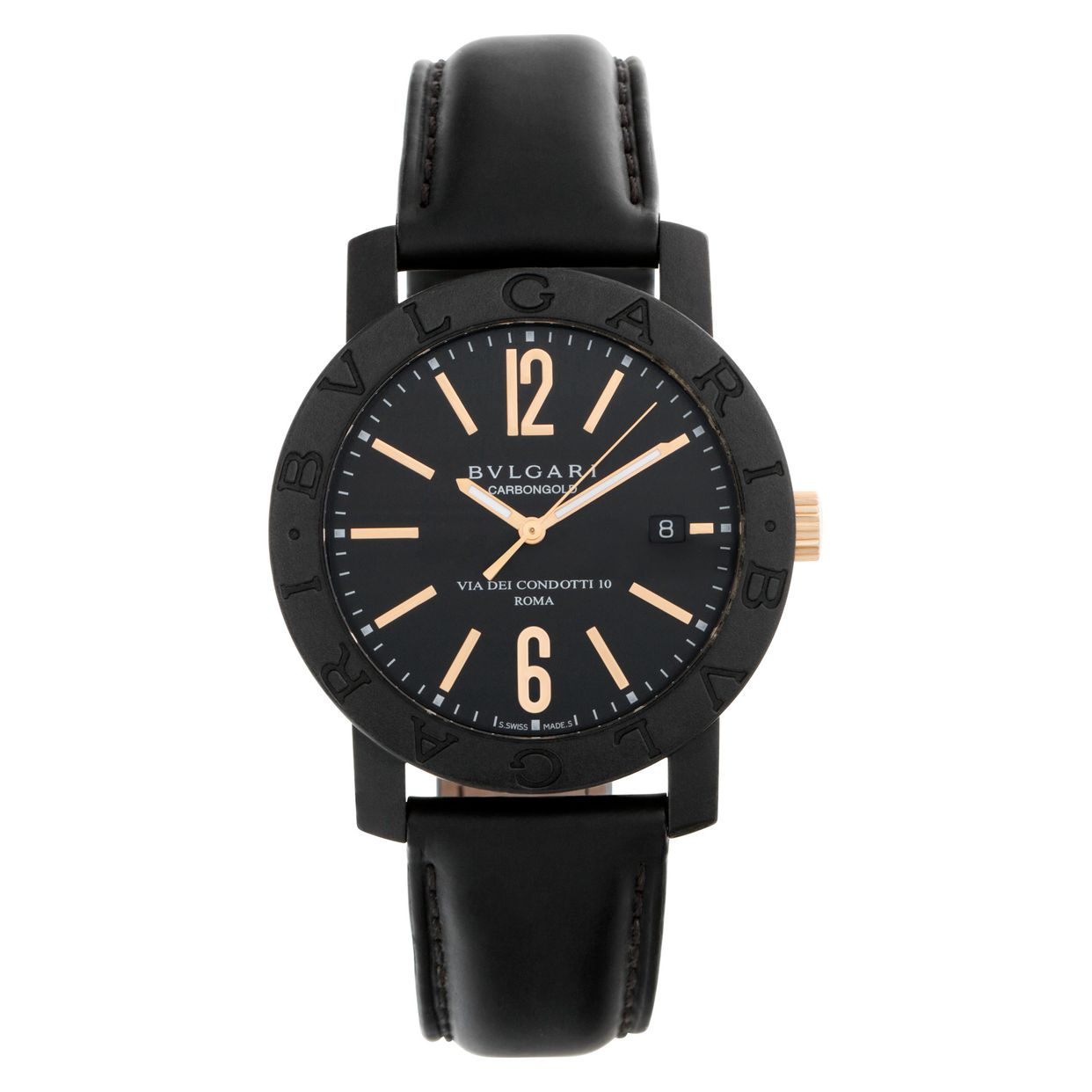 BVLGARI 時計　ブラックカーボン　BB40CL Pre-owned Bvlgari Bvlgari BB 40 CL carbon 40mm auto watch