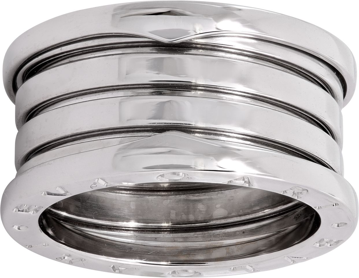Bvlgari B.zero1 three-band ring in 18k white gold | Gray & Sons