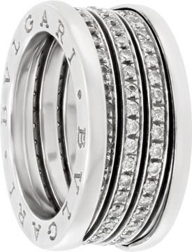 Bvlgari B.Zero 18k white gold pave diamond