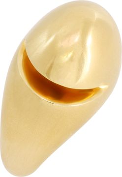 Bvlgari Cabochon ring in 18k yellow gold. Brush Finished. Ring size 5.5