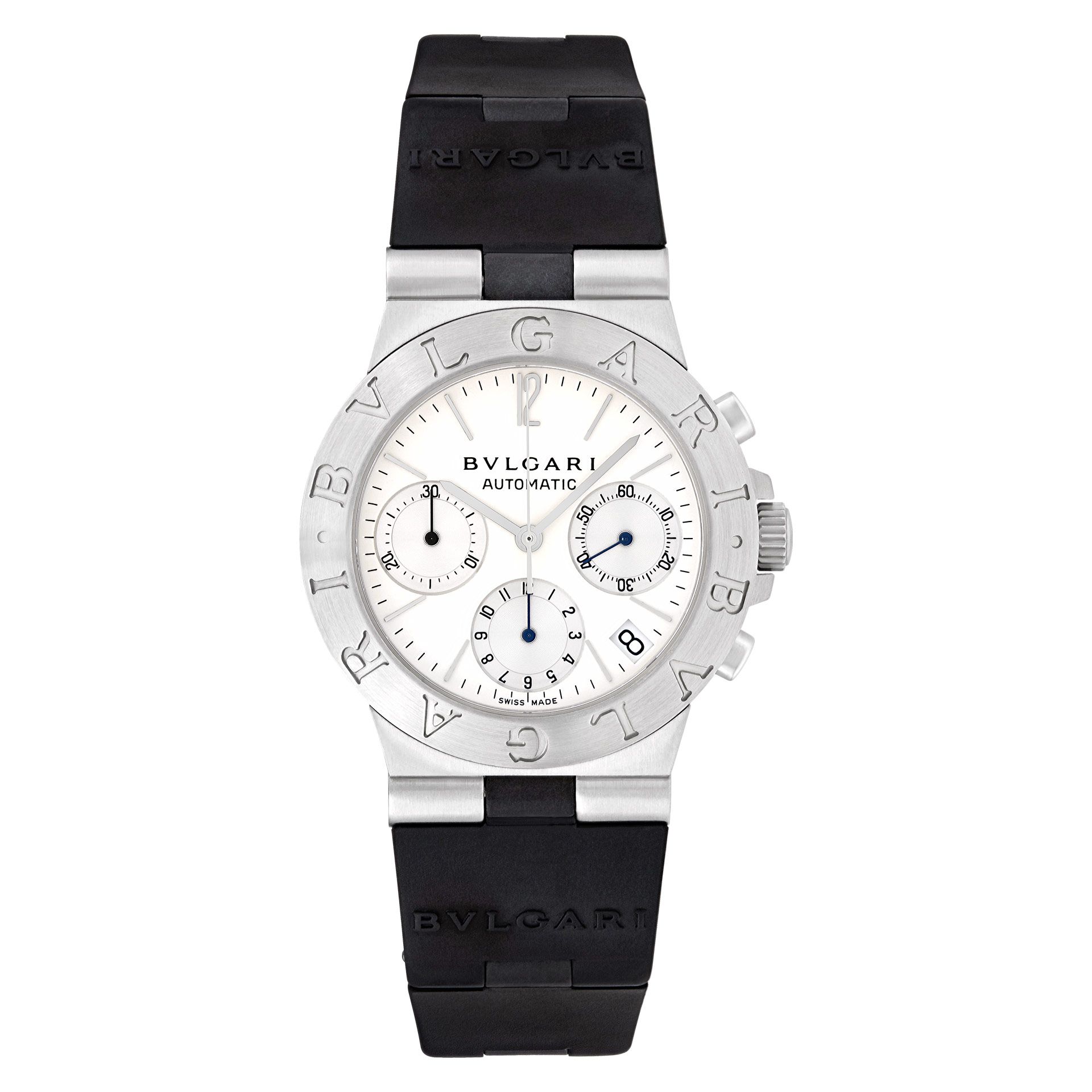Pre-owned Bvlgari Chronograph CH 35 S Stainless W518558