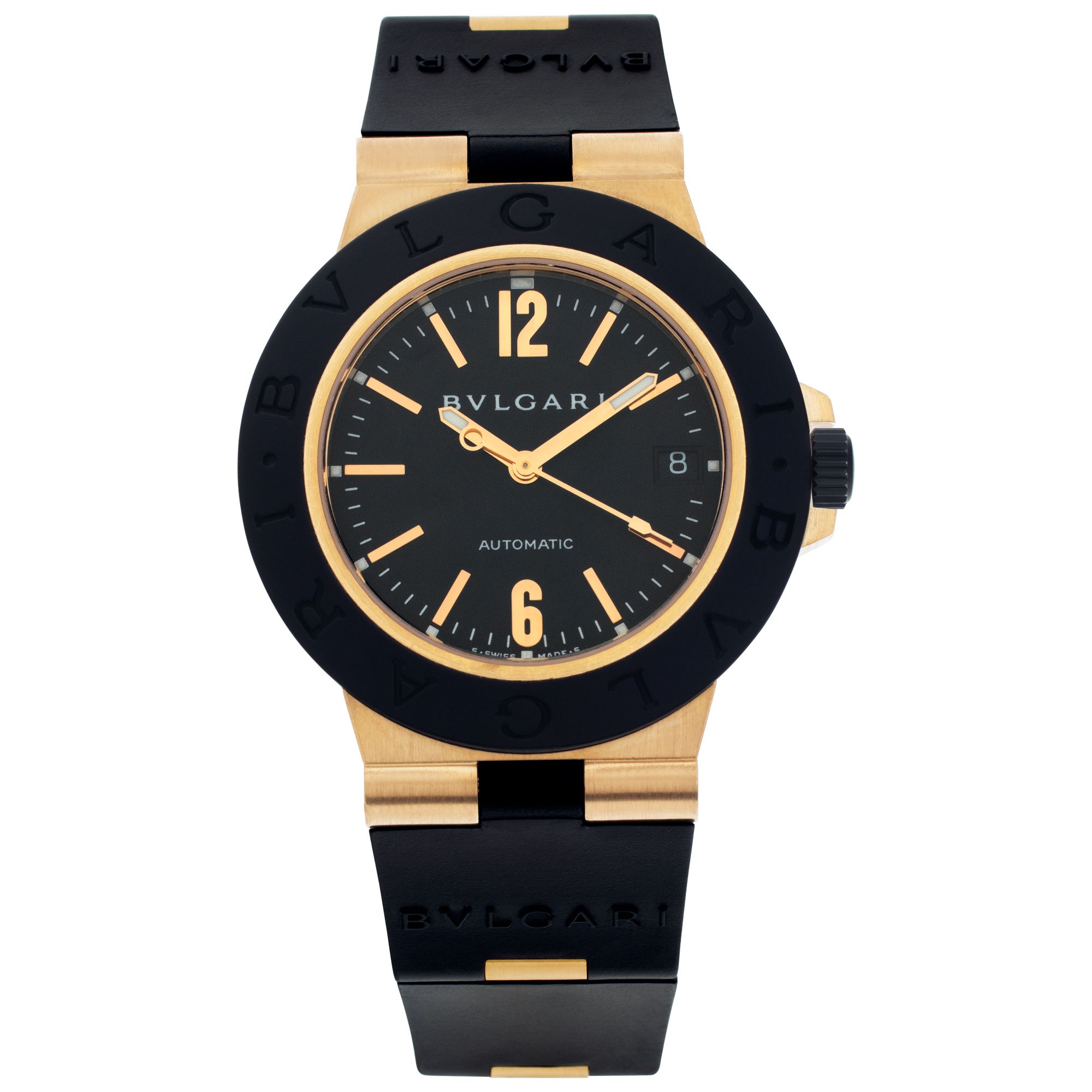 Pre-owned Bvlgari Diagono AL38G 18k 38mm auto watch | Gray & Sons 