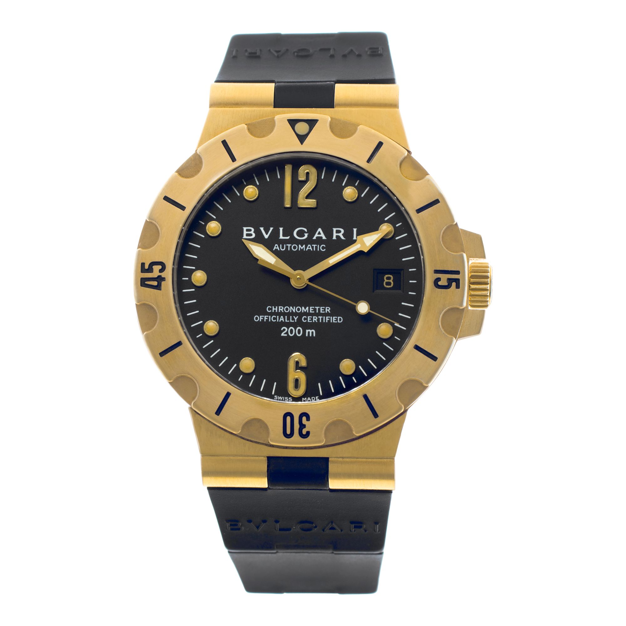 Pre-owned Bvlgari Diagono SD 38 G 18k yellow gold 38mm auto