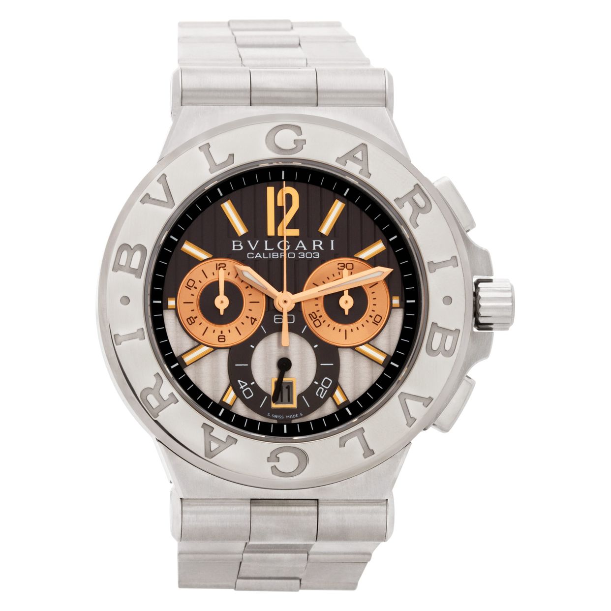 Used Bvlgari Diagono Calibro 303 dg 42 swg ch stainless steel