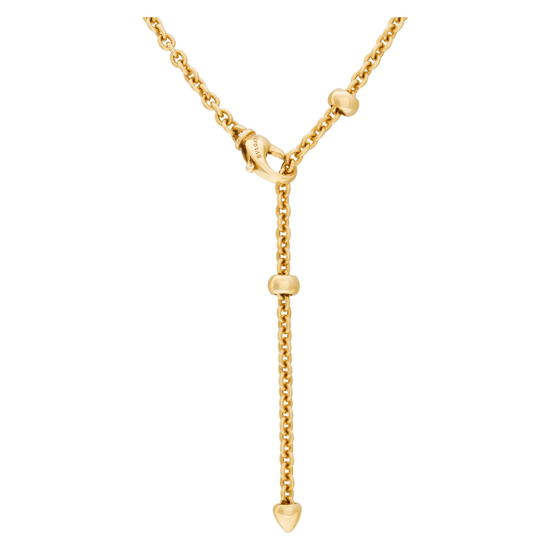Bvlgari Long Rope Lobster Clasp necklace in 18k Yellow Gold