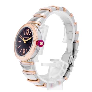 Bvlgari Lucea 102192 LUP33SG Steel & Rose Gold Black dial 33mm Auto