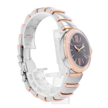 Bvlgari Lucea 102192 LUP33SG Steel & Rose Gold Black dial 33mm Auto