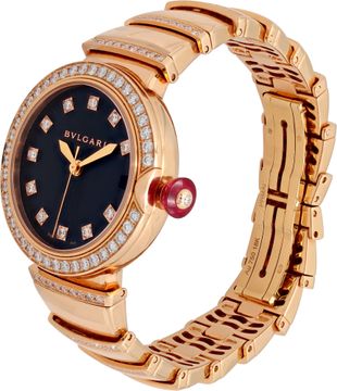 Bvlgari Lucea lup33g 18k rose gold Black dial 33mm Automatic watch