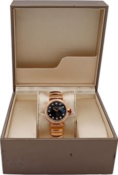 Bvlgari Lucea lup33g 18k rose gold Black dial 33mm Automatic watch