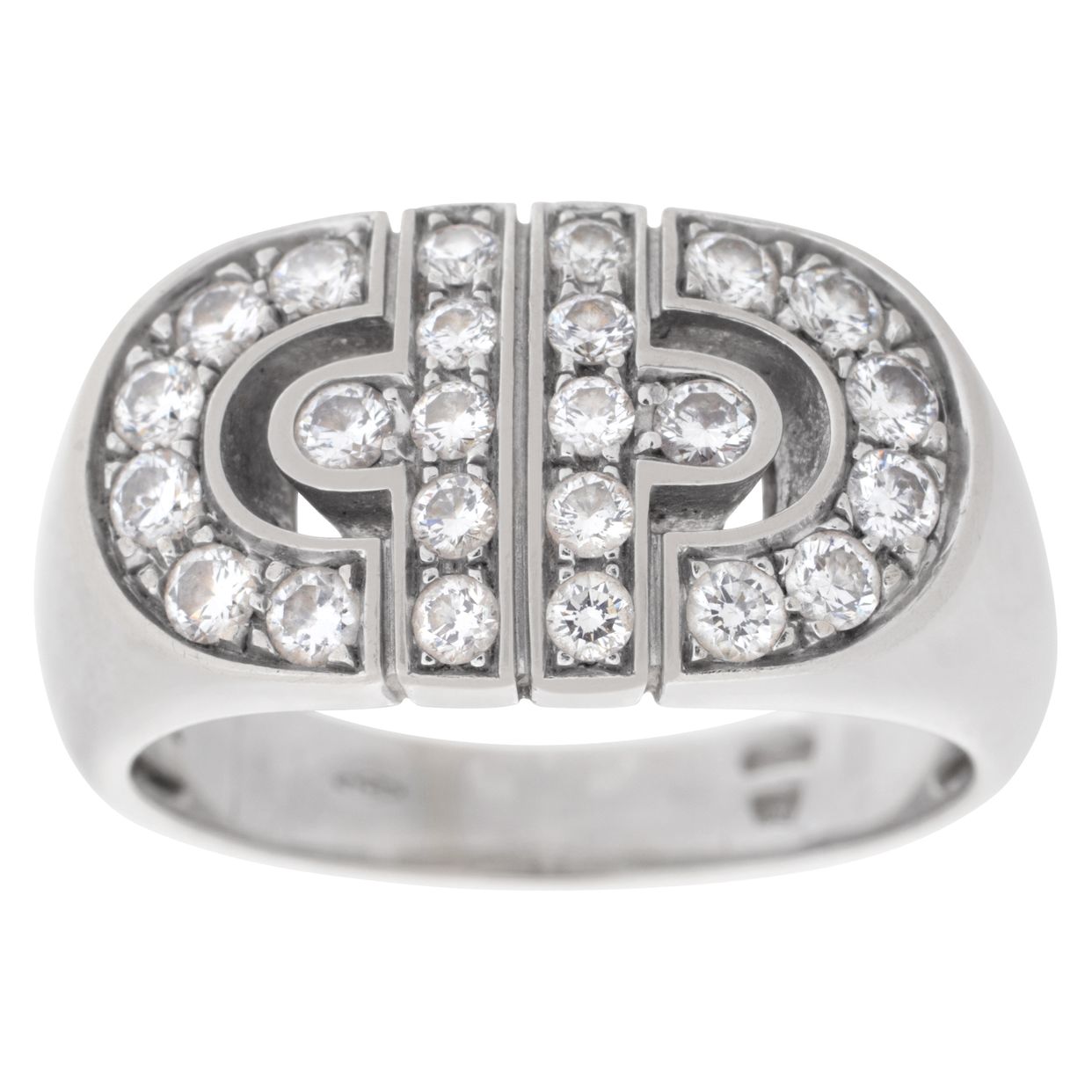Bvlgari Parentesi ring 18k white gold | Gray & Sons Jewelers