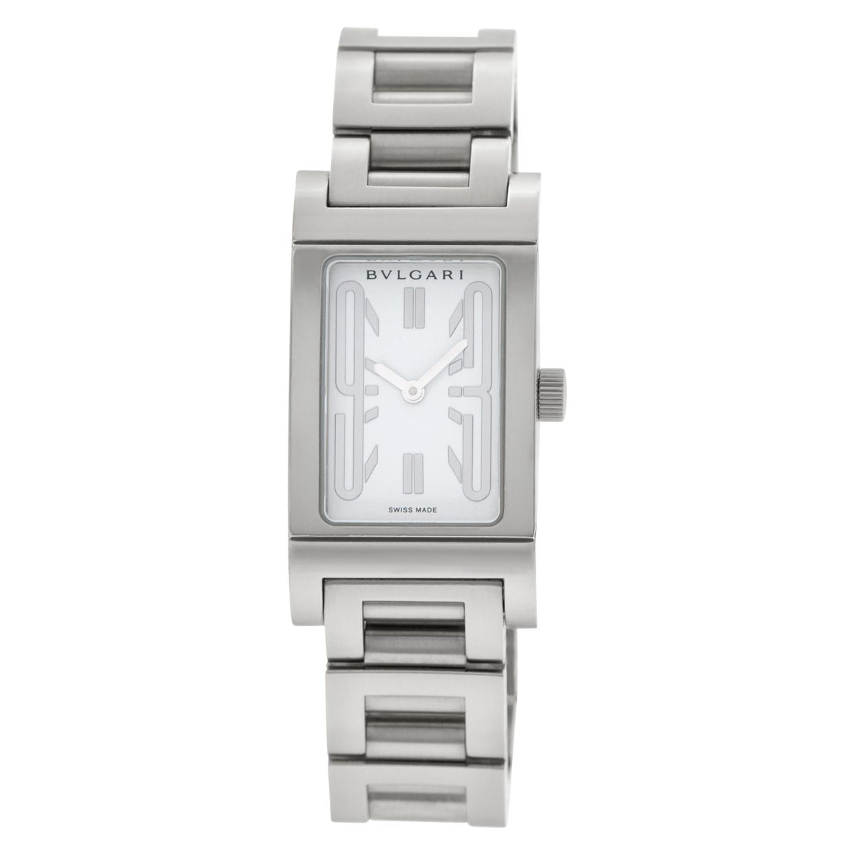 Preowned Bvlgari Rettangolo rt 39 s stainless steel 31mm | Gray & Sons