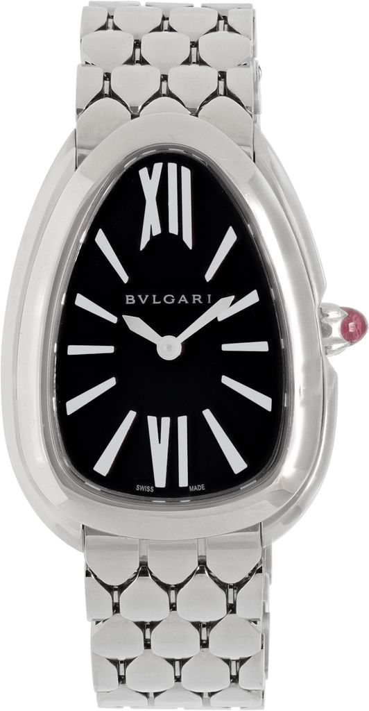 Preowned Bvlgari Serpenti 103937 Stainless Steel Black dial display picture 1