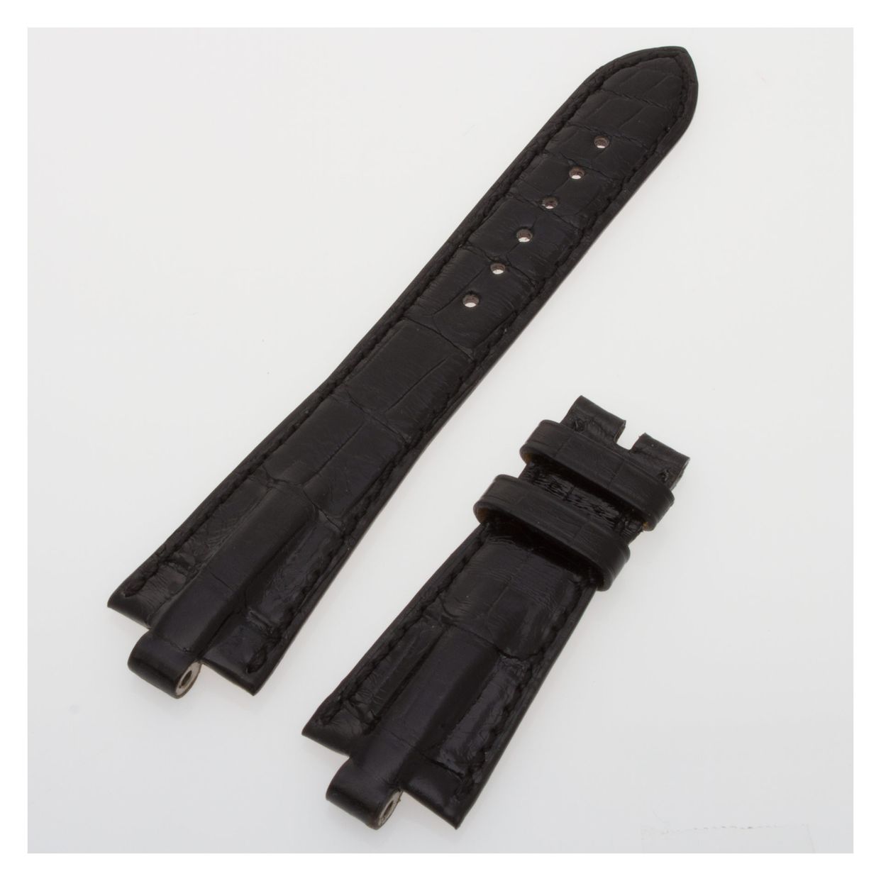 S201111 Bvlgari shiny black alligator strap 100116520 MR S (21.5 x 15.5)