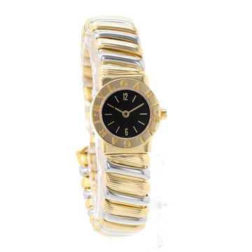 Bvlgari Tubogas BB192T Yellow Gold Black dial 18mm Quartz