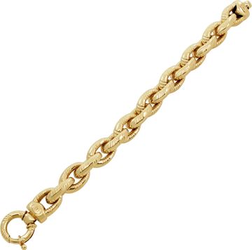 Cable link bracelet in 14k yellow gold