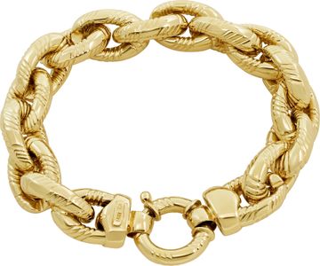 Cable link bracelet in 14k yellow gold