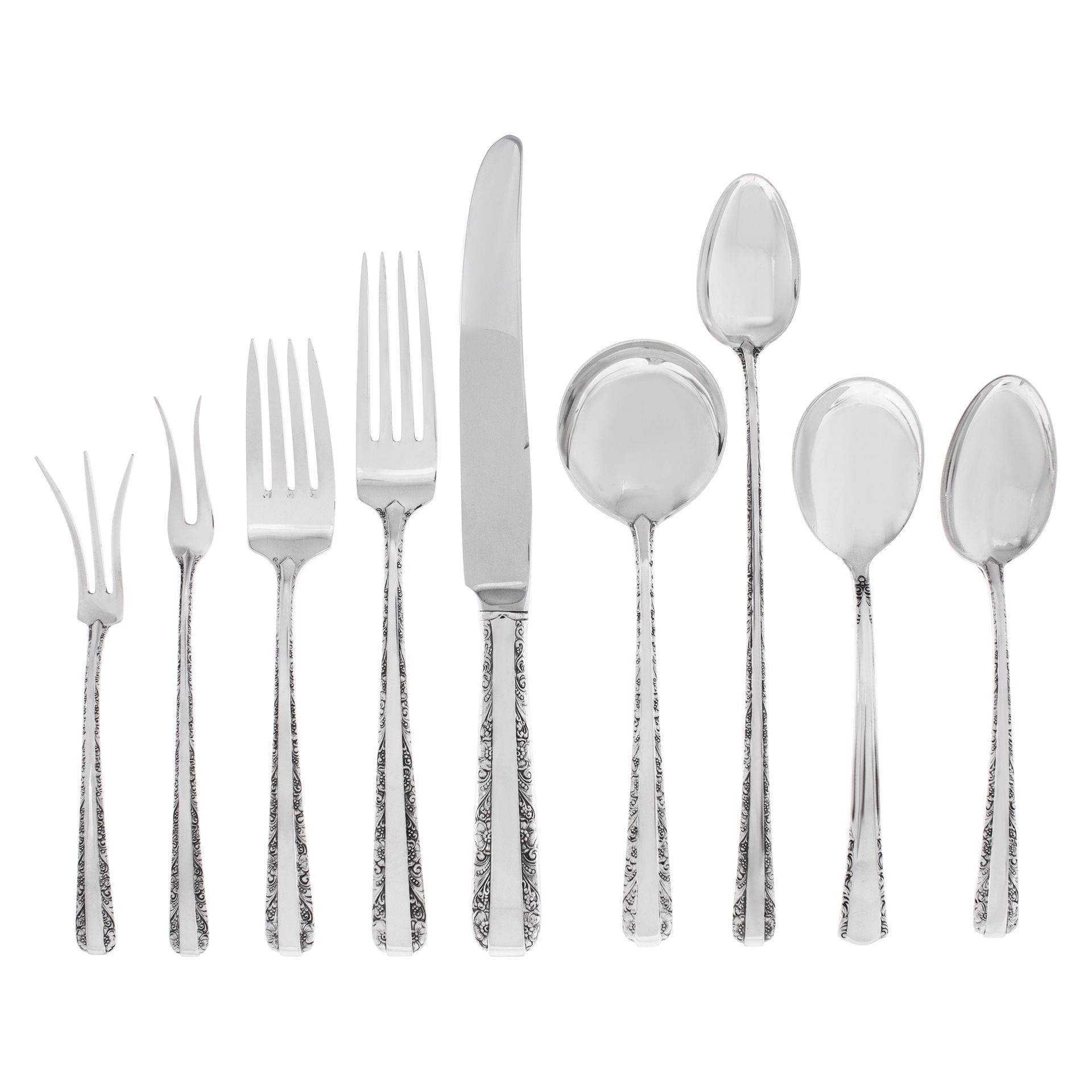 Candlelight Sterling Silver Flatware Set Patented In 1934 By