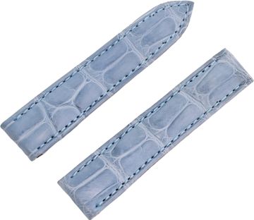 Cartier Alligator strap baby blue for a deployant buckle (15mm X 14mm)