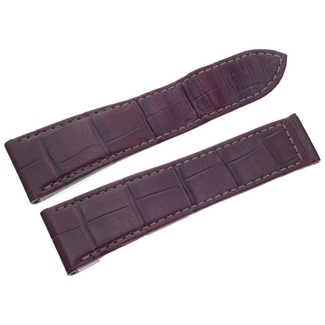 cartier alligator strap in burgundy 22mm x 18mm | Gray & Sons Jewelers