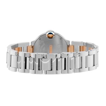 Cartier Ballon Bleu W3BB0005 3752 Rose Gold Steel Silver Dial 28mm Quartz