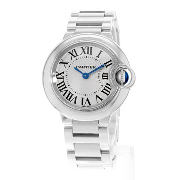 Cartier Ballon Bleu 28mm W69010Z4 3009 Steel Silver dial Quartz