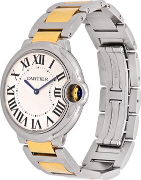 Cartier Ballon Bleu 3005 Stainless Steel    Ivory dial 36mm Quartz watch