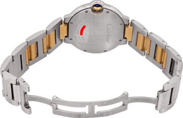 Cartier Ballon Bleu 3005 Stainless Steel    Ivory dial 36mm Quartz watch