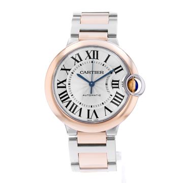 Cartier Ballon Bleu 36mm W2BB0003 3754 Steel & Rose Gold Silver dial 36mm Auto
