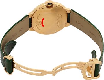 Cartier Ballon Bleu in 18k rose gold with a diamond bezel