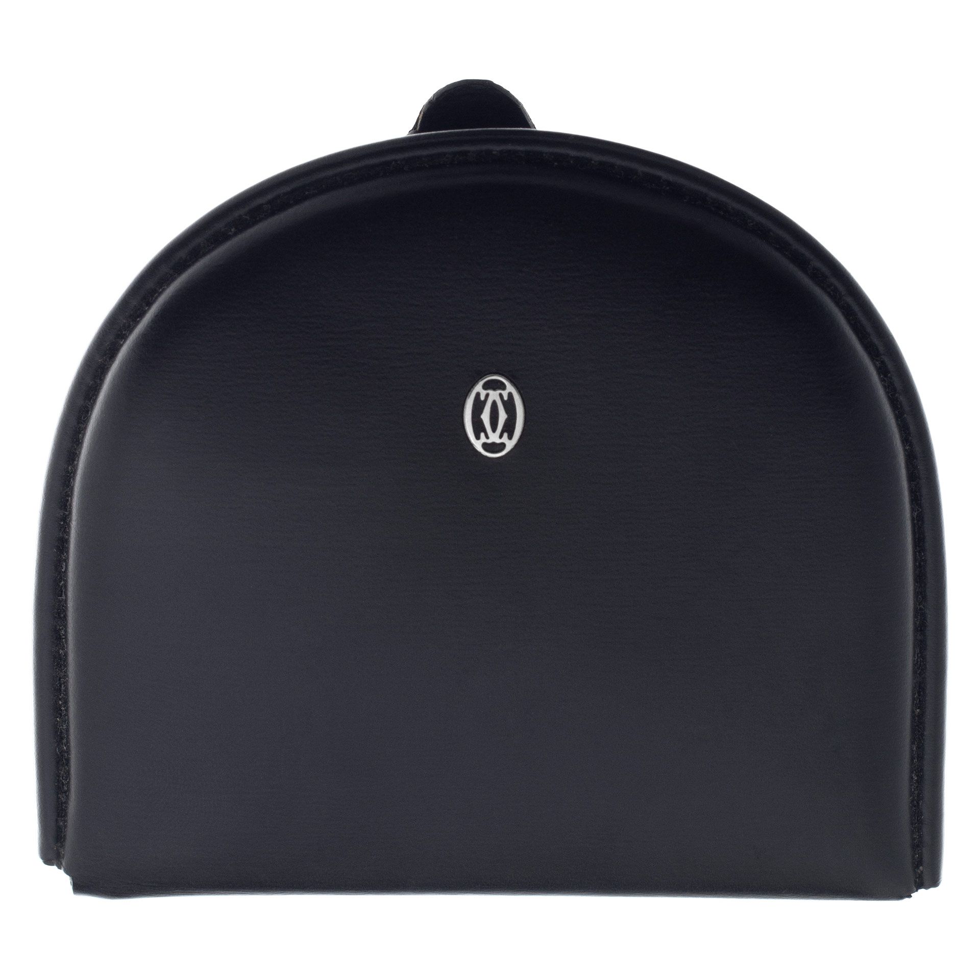【未使用】archive Cartier coin case Blk付属品完備 Cartier black leather coin purse with logo | Gray & Sons Jewelers
