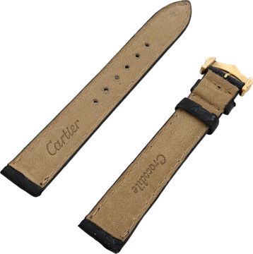 Cartier black shiny alligator strap (15mm x 14mm)