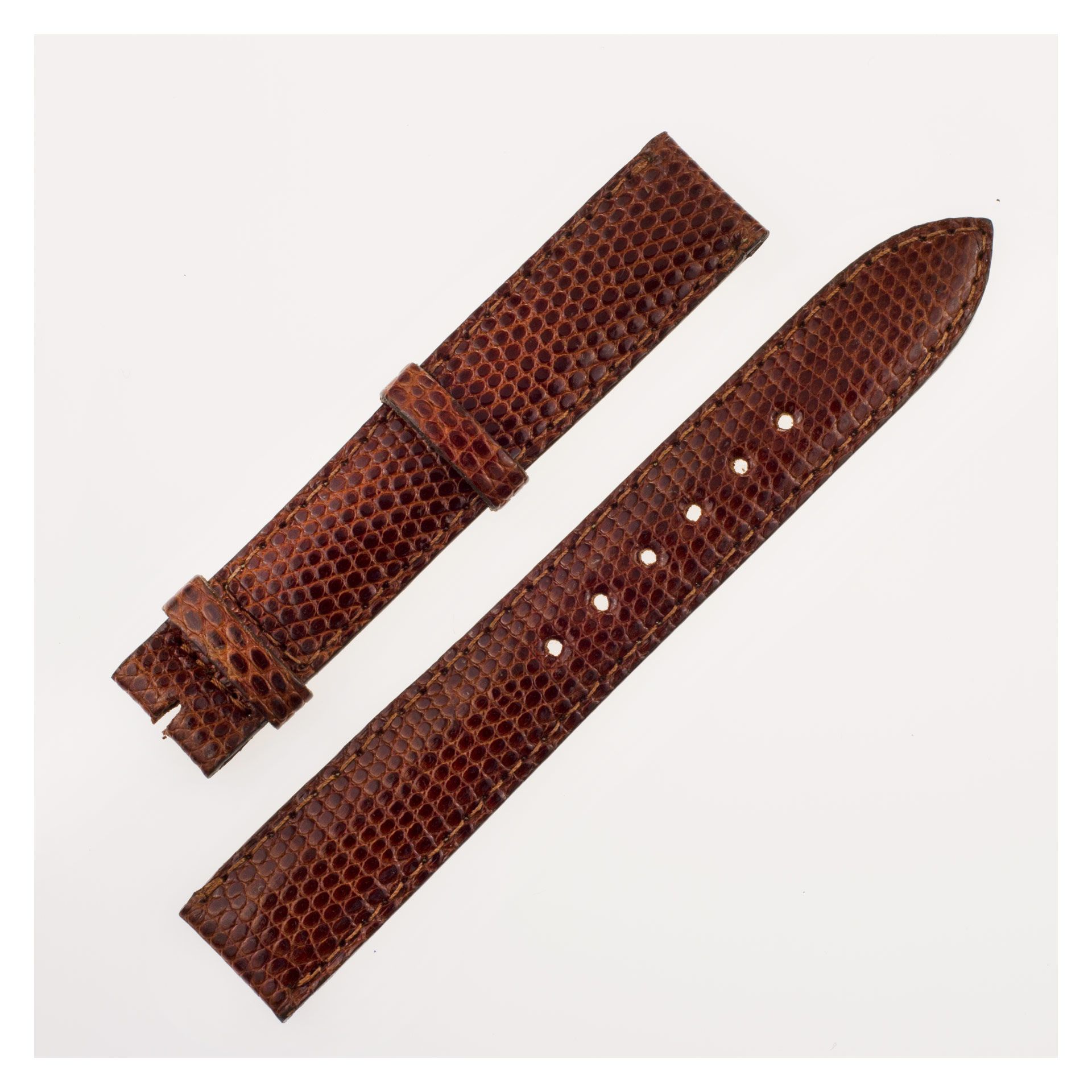 Cartier brown lizard strap (15mm x 14mm) | Gray & Sons Jewelers