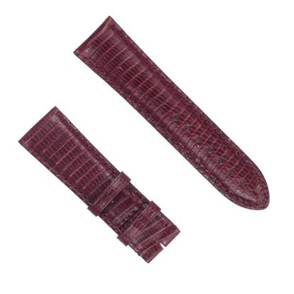 Cartier burgundy lizard strap (20x18) | Gray & Sons Jewelers