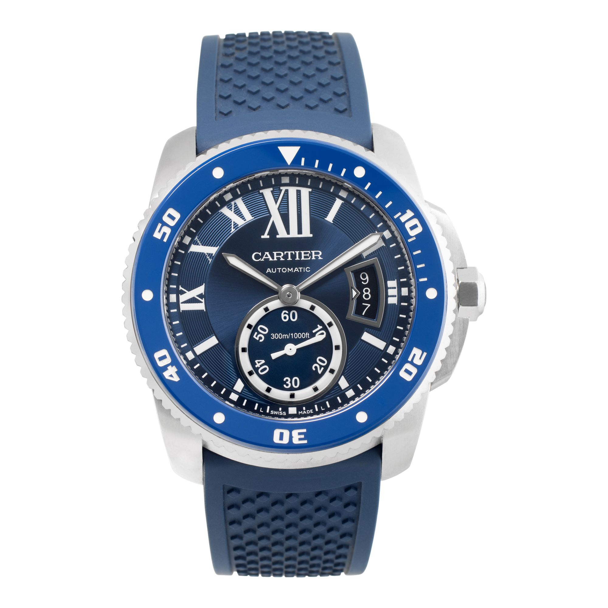 Used Cartier Calibre 3729 stainless steel 42mm auto watch |