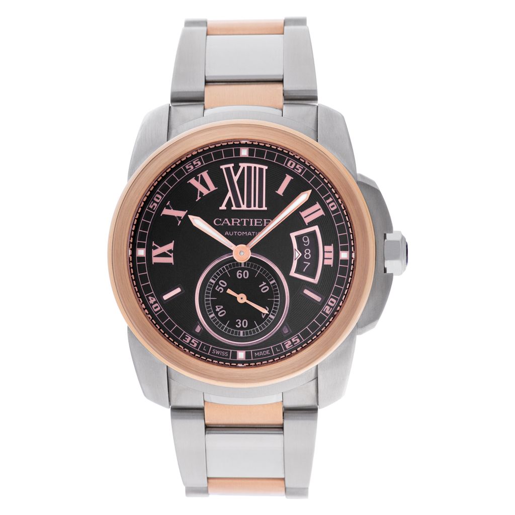 Cartier Calibre W7100050 18k rose gold stainless steel