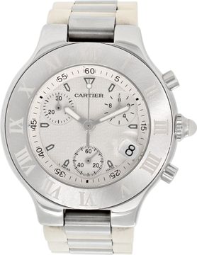 Cartier Chronoscaph 21 W10184U2 Stainless Steel 385mm Quartz watch Cartier Chronoscaph 21 38.5mm W10184U2 Ladies Watch Collection